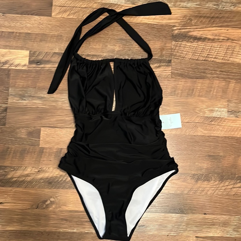 NWT Cupshe Black One Piece Bathing Suit~Medium